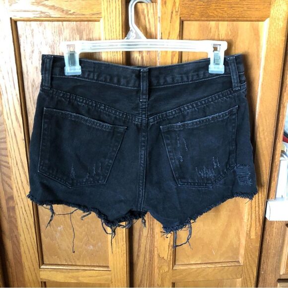 WE THE FREE Button Fly 100% Cotton Distressed Cut Off Jean Shorts - 27 - Picture 5 of 10